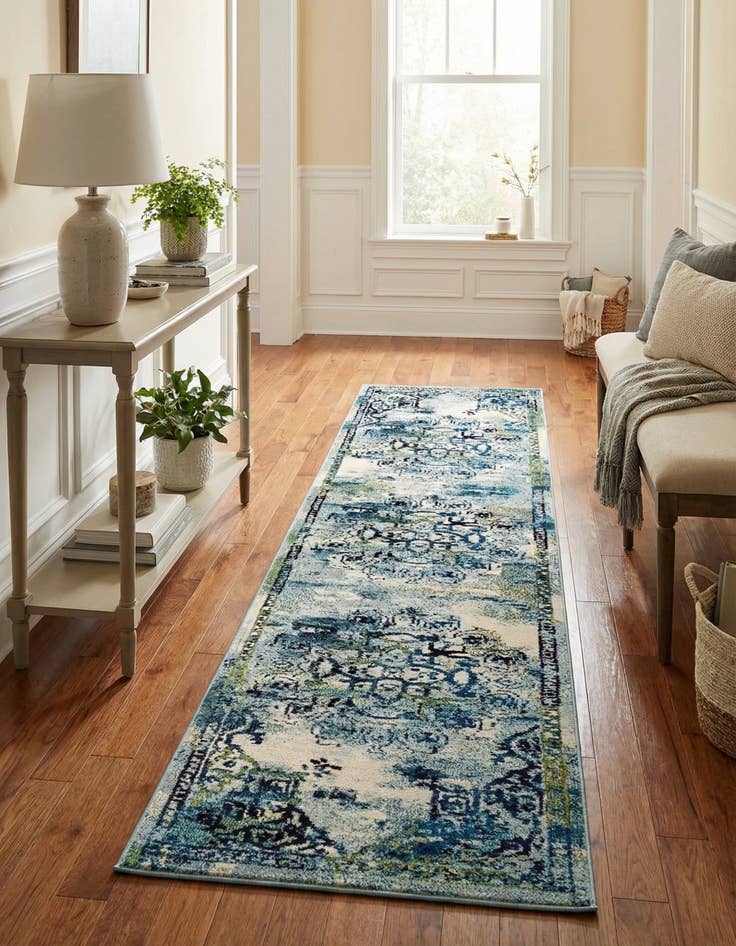 Detail image of 2' 7 x 10'  Washable Palazzo Runner Rug