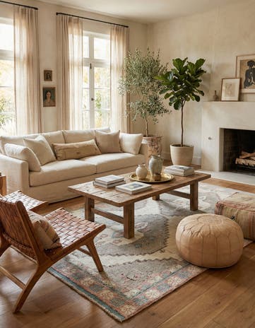 6' x 9' 8 Hand Knotted Moroccan Wool Rug