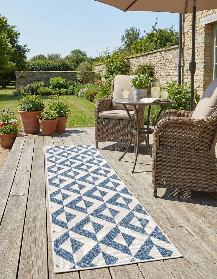 Detail image of 2' x 8'  Washable Jill Zarin Napa Indoor / Outdoor Runner Rug