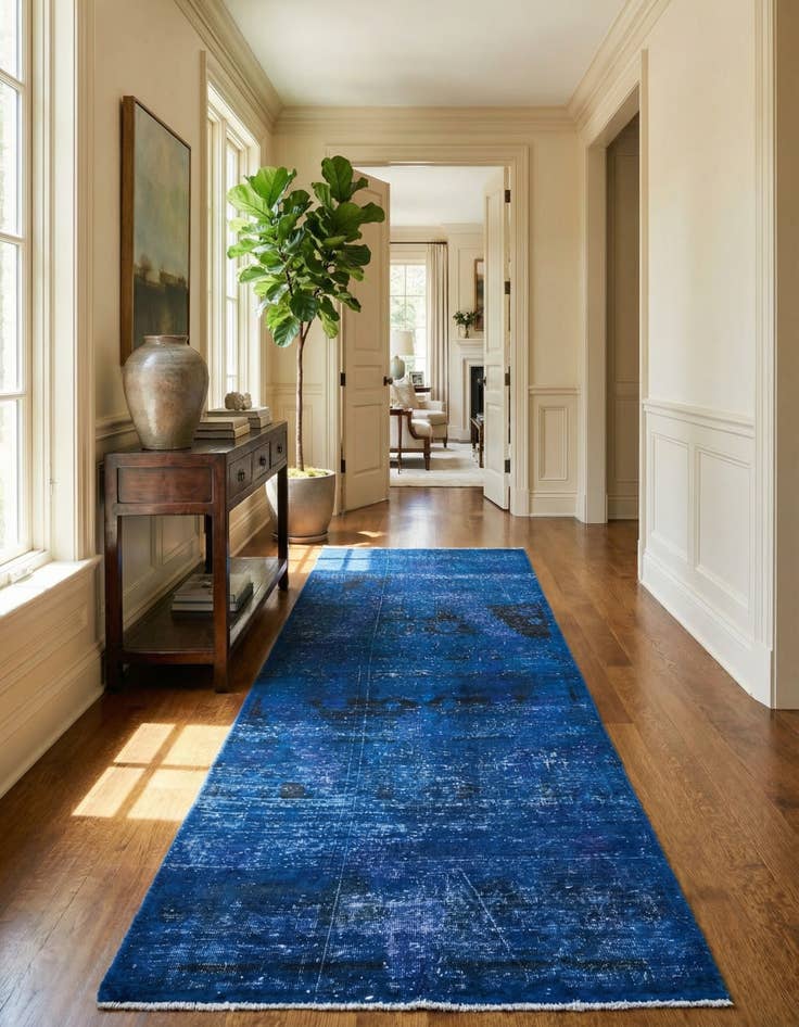 Detail image of 3' 8 x 9' 6 Hand Knotted Ultra Vintage Persian Wool Runner Rug