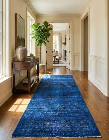 3' 8 x 9' 6 Hand Knotted Ultra Vintage Persian Wool Runner Rug