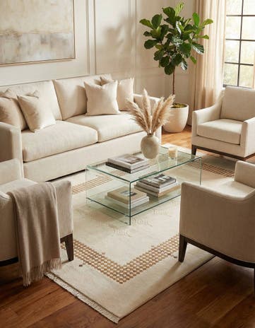 6' 11 x 9' 9 Hand Knotted Darya Wool Rug