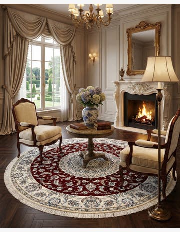 7' 1 x 7' 3 Nain Round Rug