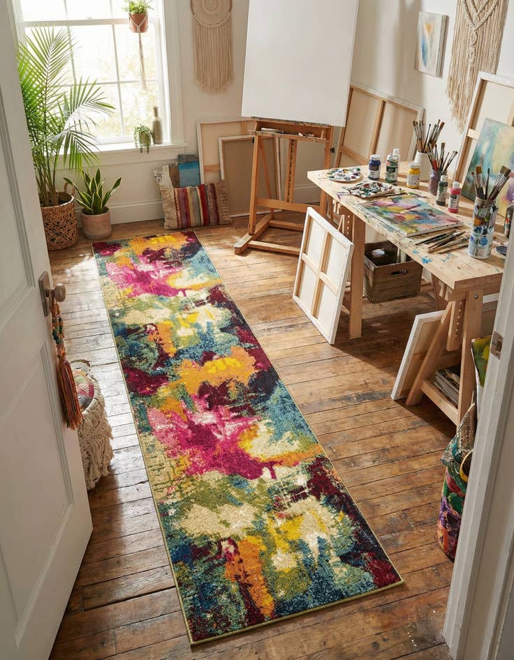 Detail image of 2' 7 x 10'  Washable Casablanca Runner Rug