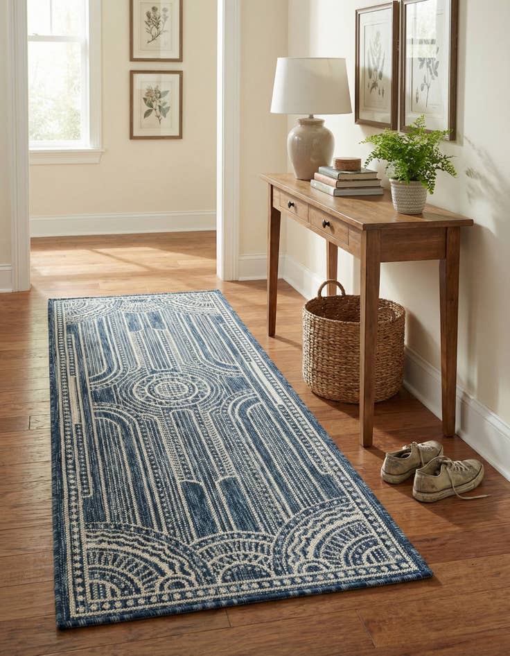 Detail image of 2' x 5' 3 Easy-Clean Traditional Indoor / Outdoor Runner Rug
