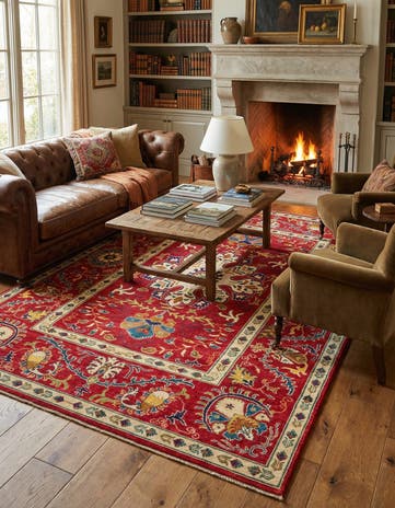 5' 10 x 9' 3 Hand Knotted Kazak Rug