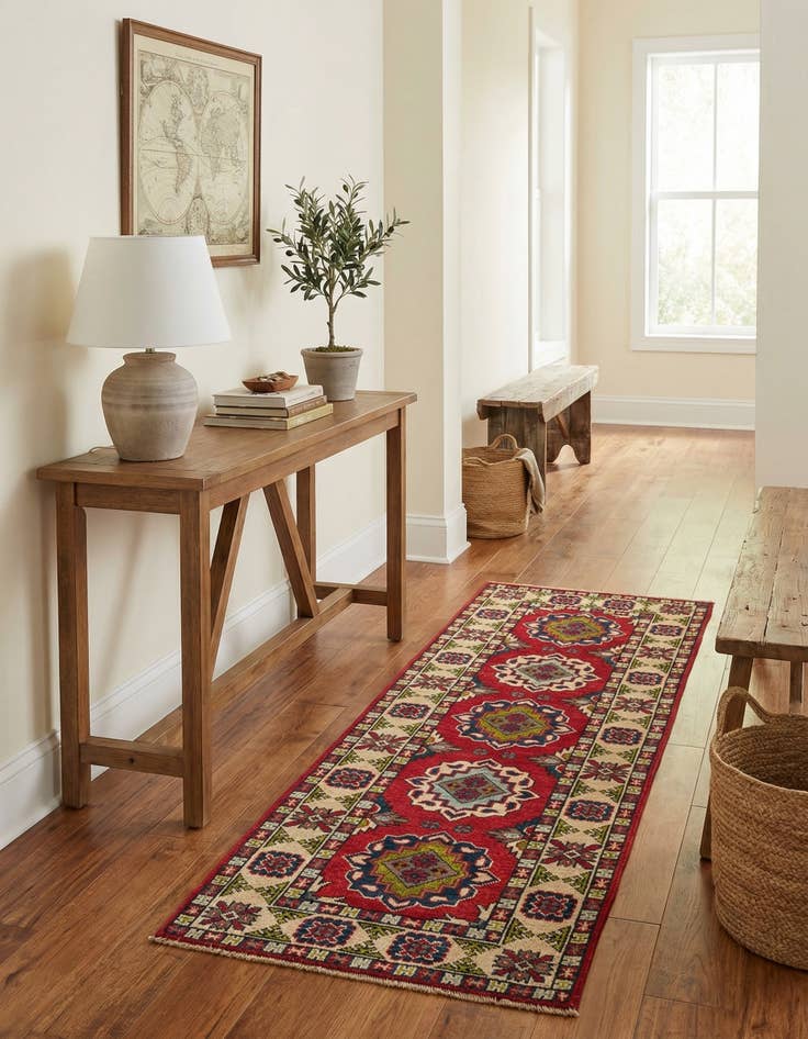 Detail image of 2' 1 x 5' 10  Hand Knotted Kazak Runner Rug