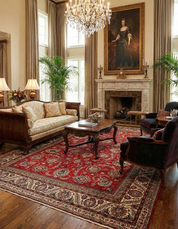 9' 10 x 13' 7 Tabriz Wool Rug