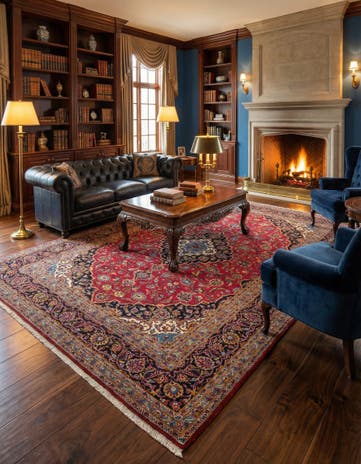 8' 2 x 11' 3 Kashan Rug