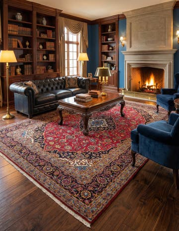 8' 2 x 11' 3 Kashan Rug