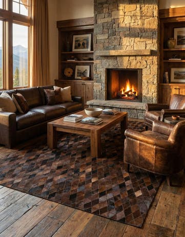 8' 1 x 10' 1 Cowhide Stocks Rug