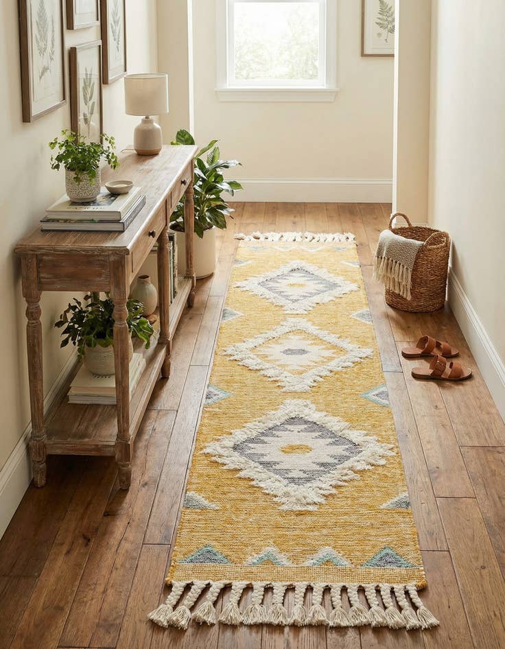 Detail image of  2' 2 x 8' 2  Hand Woven Arizona Wool Runner Rug