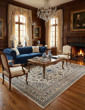 8' 6 x 12' 1 Hand Knotted Nain Persian Rug