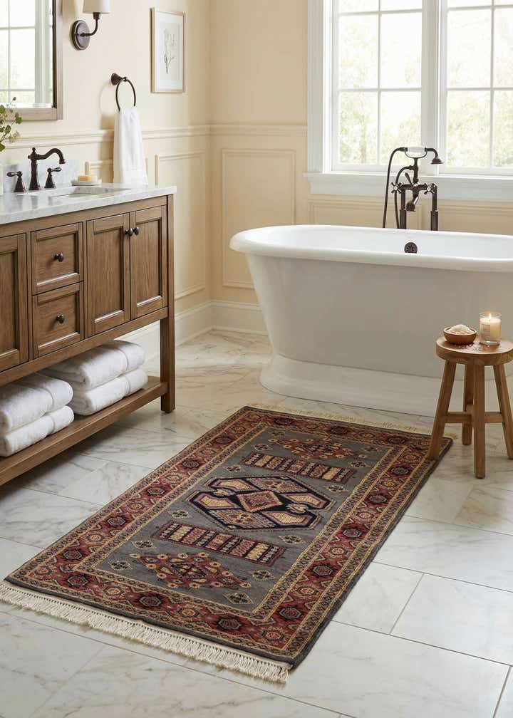 3' x 5' 1 Hand Knotted Bokhara Oriental Rug