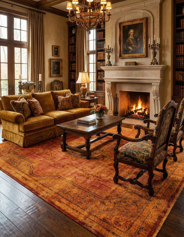 Detail image of 7' 9 x 11' 5 Vintage Royal Wool Rug