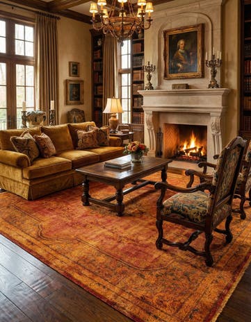 7' 9 x 11' 5 Vintage Royal Wool Rug