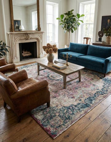 6' 6 x 9' 3 Hand Knotted Ultra Vintage Persian Wool Rug