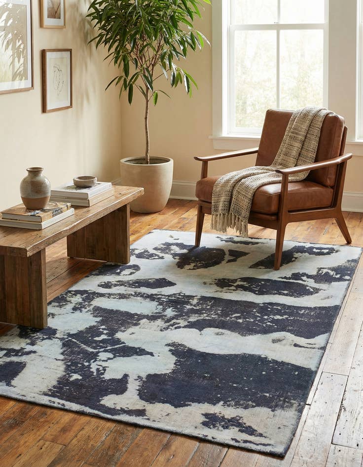 Detail image of  4' 5 x 8'  Hand Knotted Ultra Vintage Persian Wool Runner Rug