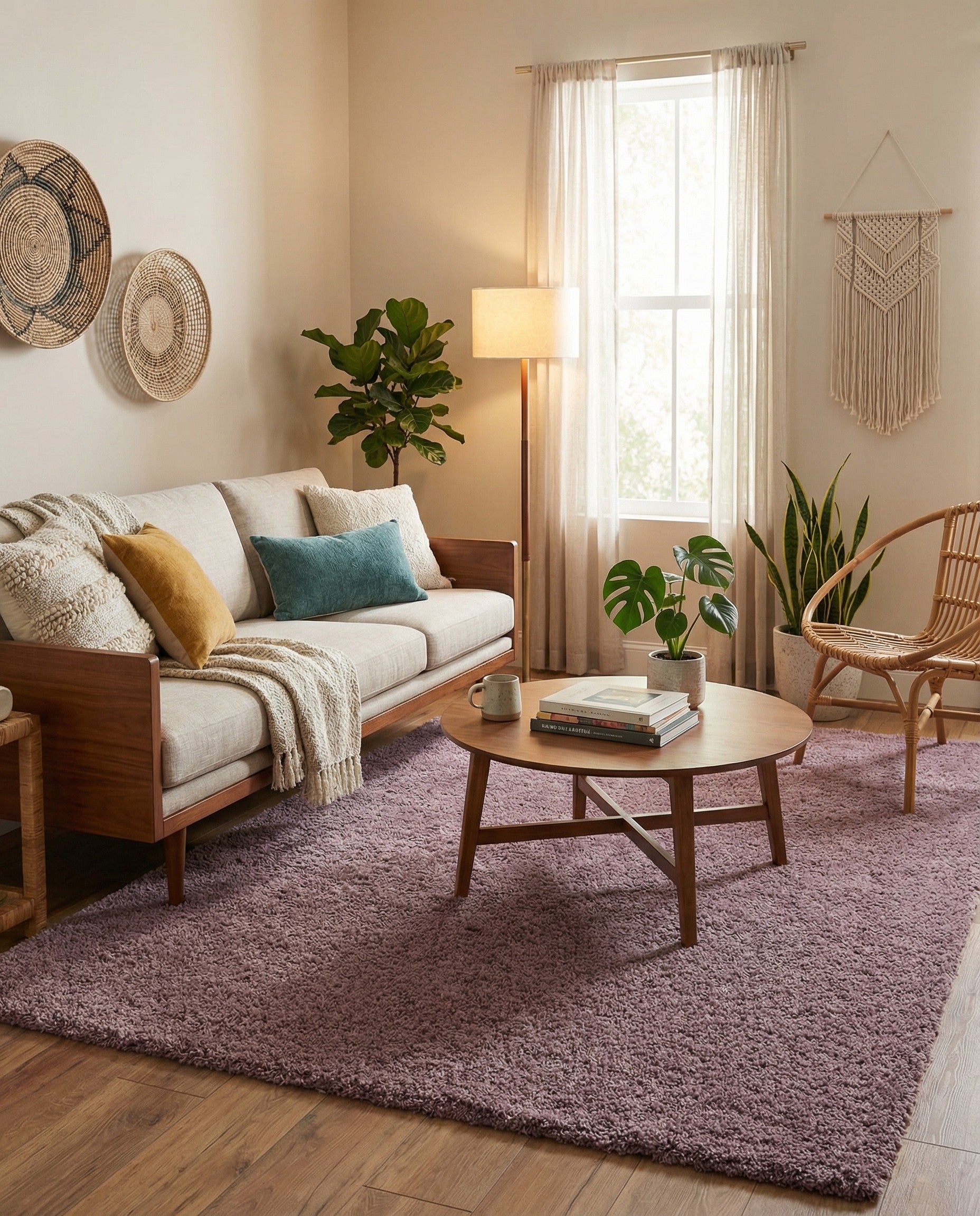  8' x 10' Solid Shag Rug