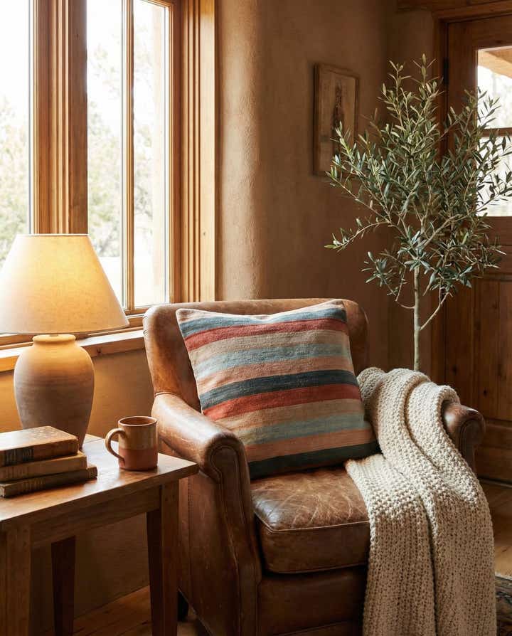 3' 2 x 3' 3 Hand Woven Pillow Wool Square Rug