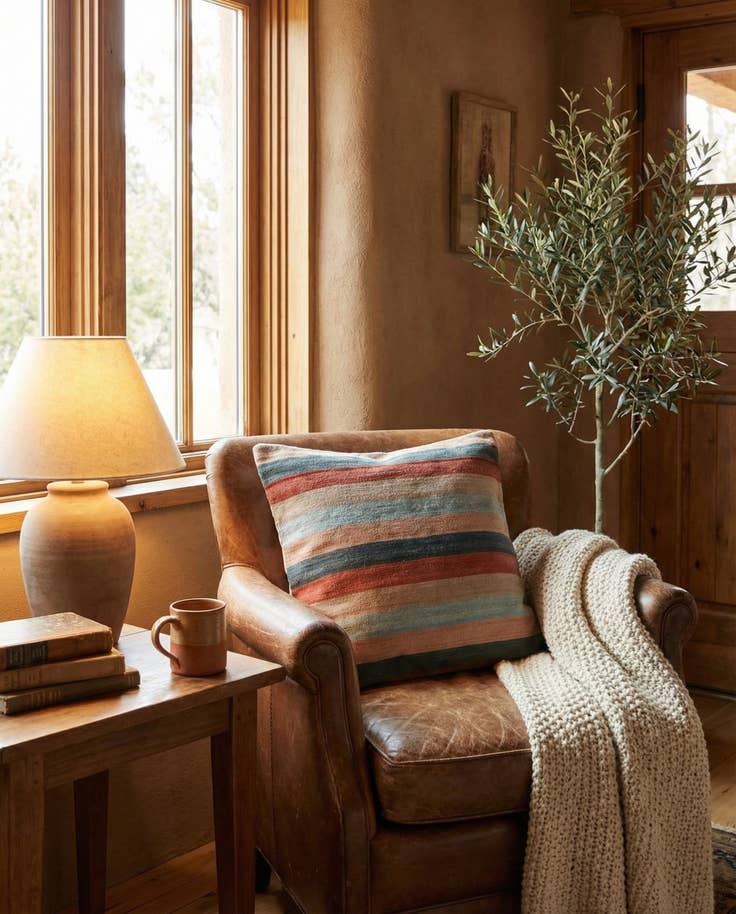 Detail image of 3' 2 x 3' 3 Hand Woven Pillow Wool Square Rug