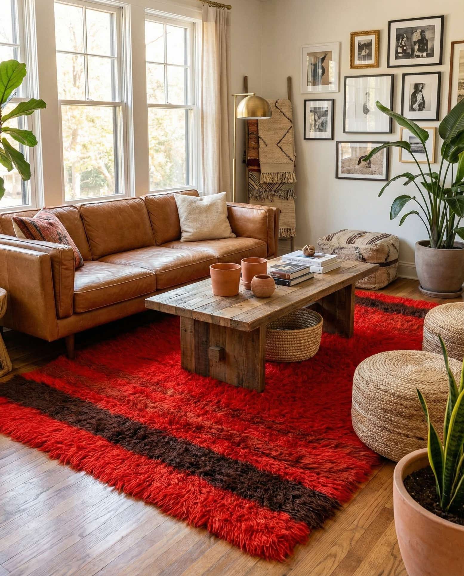 4' 8 x 6' 6 Hand Knotted Moroccan Wool Rug