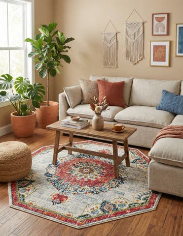 Ivory Madeline Octagon Rug