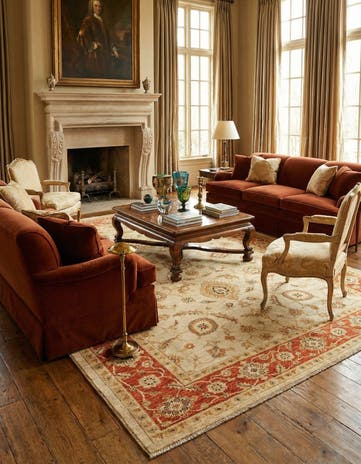 6' 11 x 9' 11 Ziegler Wool Rug