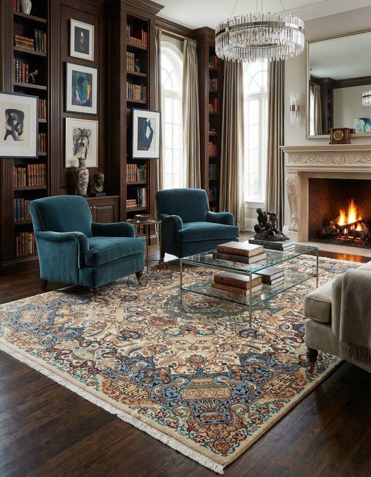 Detail image of 8' 2 x 11' Kashmar Wool Rug