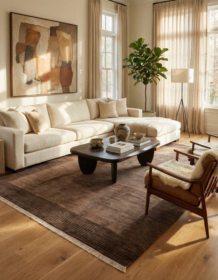 Detail image of 6' 7 x 9' 10  Hand Knotted Darya Wool Rug