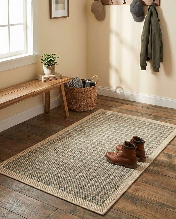 2' x 3' Easy-Clean Border Indoor / Outdoor Rug