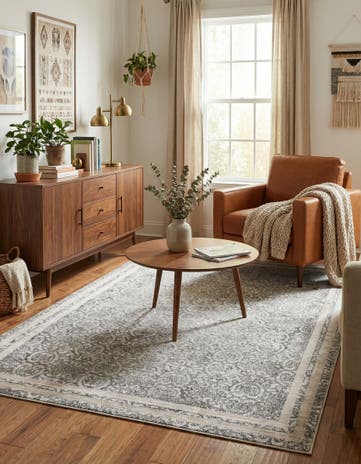 Gray New Vintage Rug
