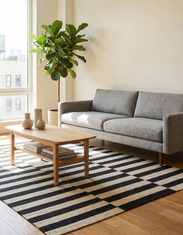 4' 2 x 5' 10 Hand Woven Kilim Modern Wool Rug