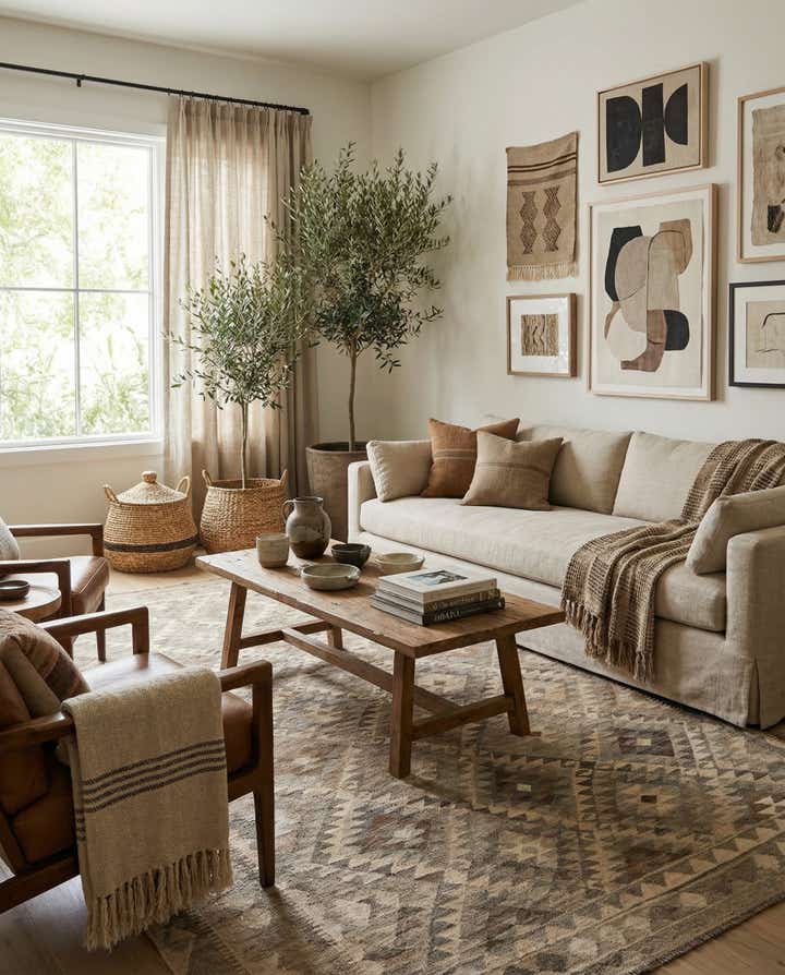 6' 9 x 9' 9 Hand Woven Kilim Maymana Wool Rug