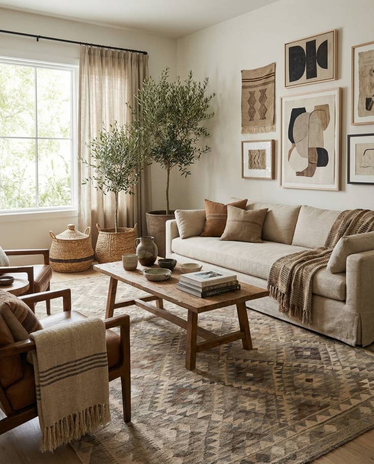 Detail image of 6' 9 x 9' 9 Hand Woven Kilim Maymana Wool Rug