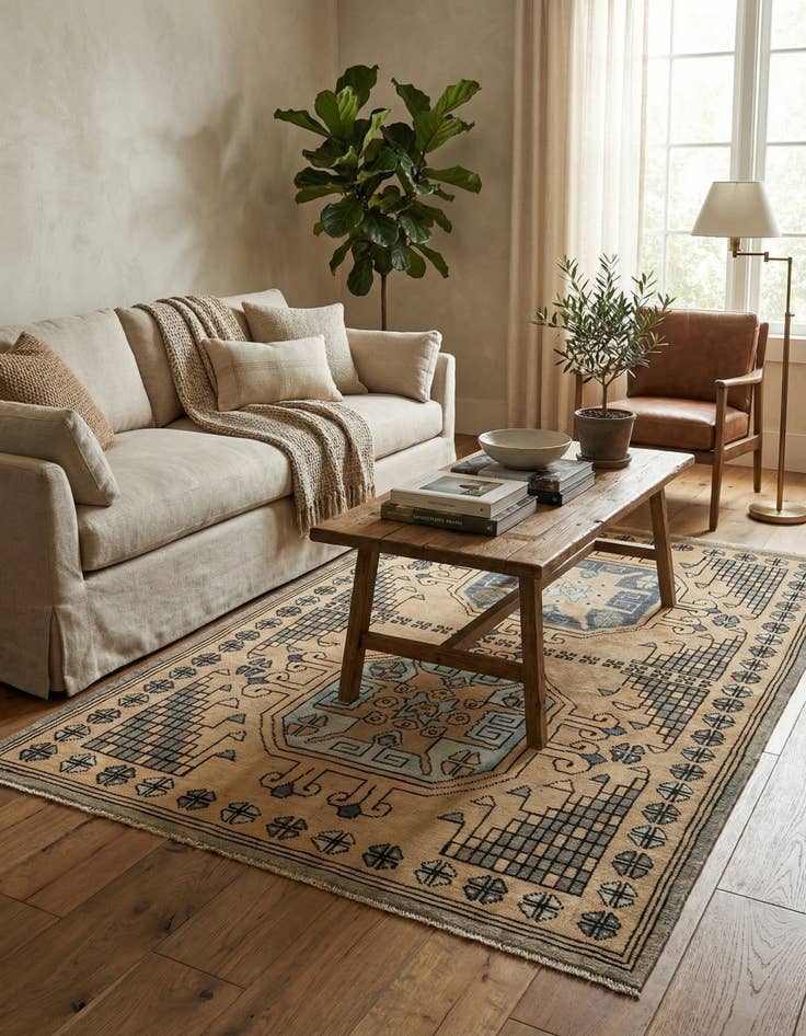 Detail image of 5' 7 x 8' 2  Hand Knotted Darya Rug