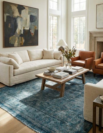 6' 4 x 9' 4 Hand Knotted Ultra Vintage Persian Wool Rug
