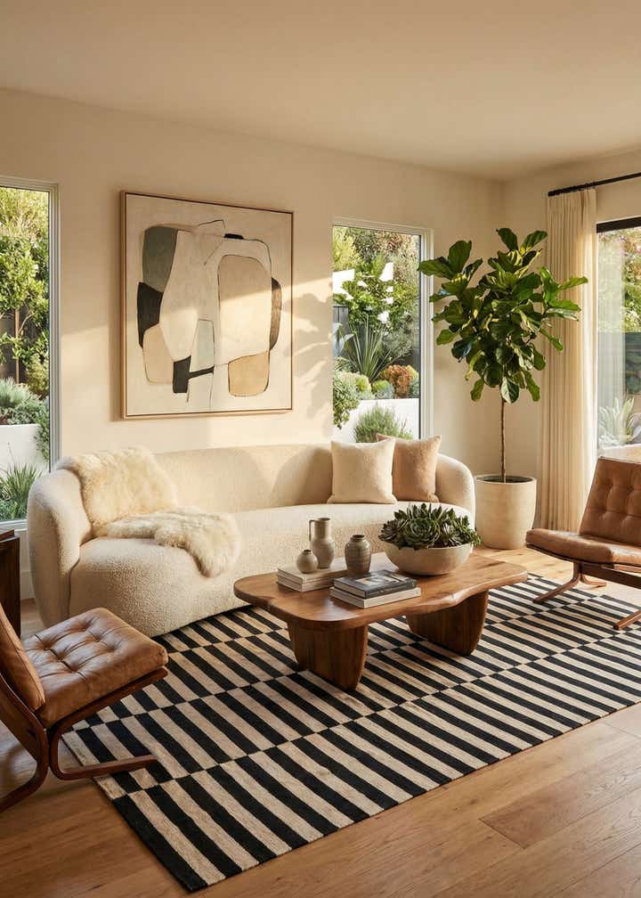 8' 1 x 9' 8 Hand Woven Kilim Modern Wool Rug