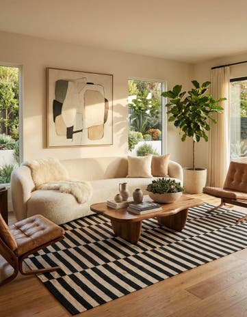 8' 1 x 9' 8 Hand Woven Kilim Modern Wool Rug