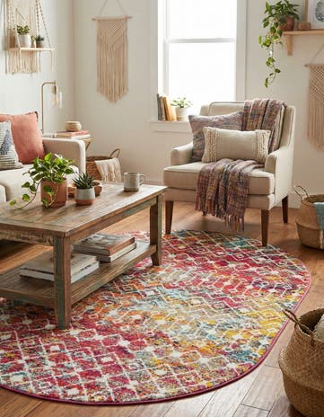 Moroccan Trellis Oval Rug