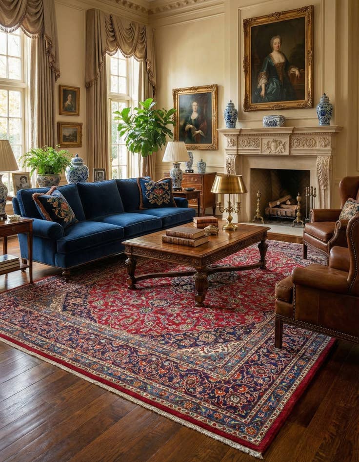 Detail image of  9' 9 x 12' 9  Hand Knotted Mashad Persian Wool Rug