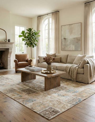 6' 8 x 10' Hand Knotted Ultra Vintage Persian Wool Rug