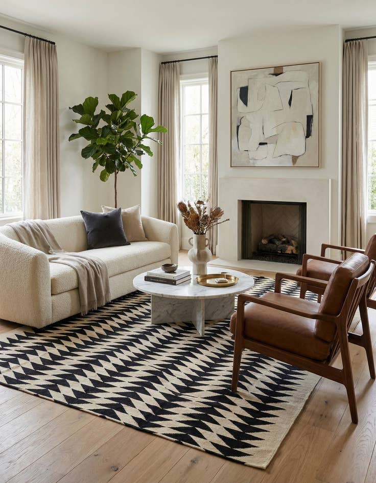 Detail image of  8' 3 x 10'  Hand Woven Kilim Modern Wool Rug