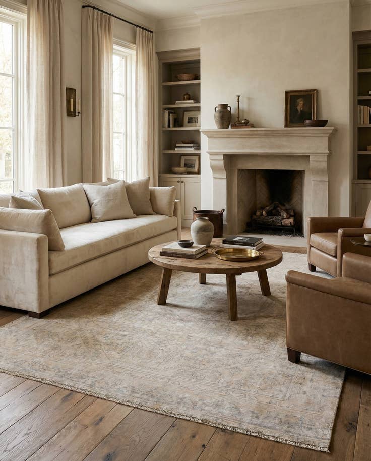 Detail image of 6' 2 x 9' 5 Hand Knotted Ultra Vintage Persian Wool Rug