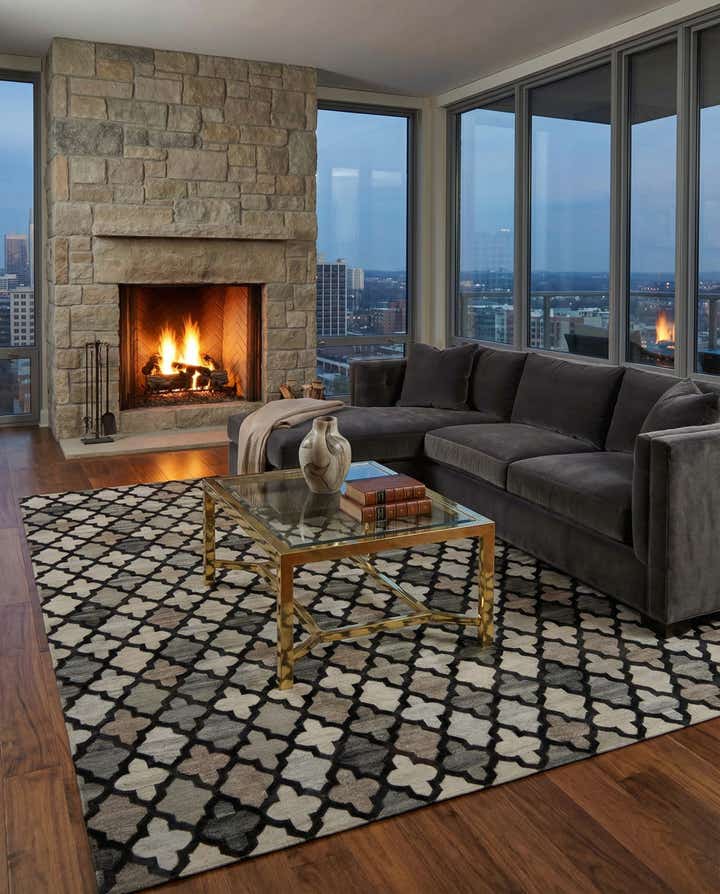 8' 1 x 9' 10 Cowhide - Patchwork Rug