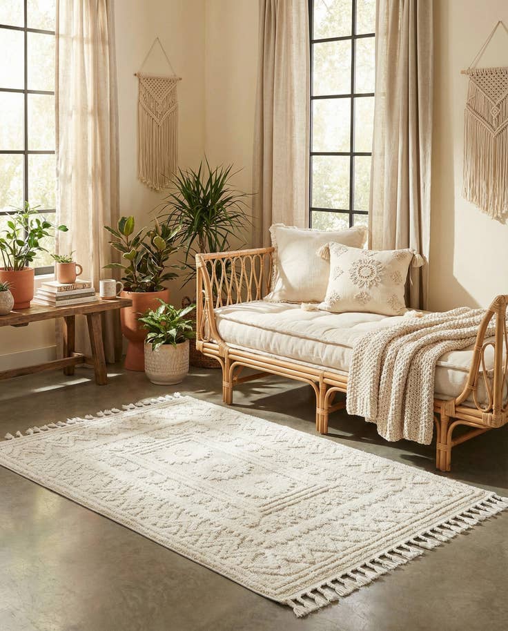 Detailansicht von 125cm x 185cm Boho Teppich