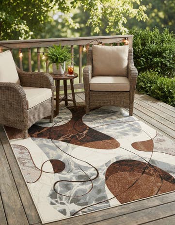 5' x 7' Easy-Clean Modern Indoor / Outdoor Rug