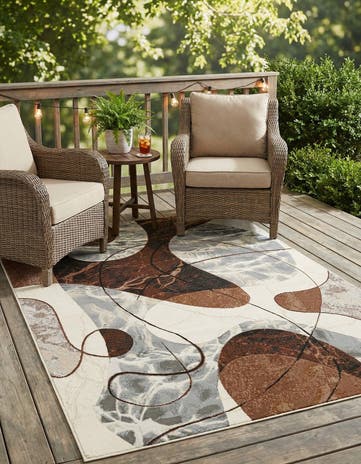 5' x 7' Easy-Clean Modern Indoor / Outdoor Rug