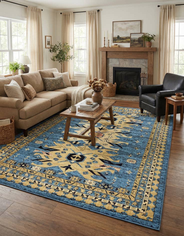 Detail image of  9' x 12' Heris Rug