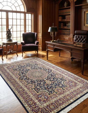 4' 4 x 6' 6 Ghom Silk Rug